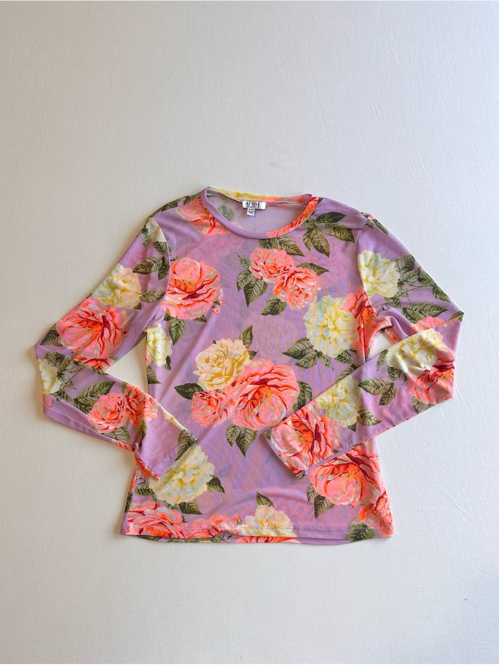 AFRM Floral Sheer Top